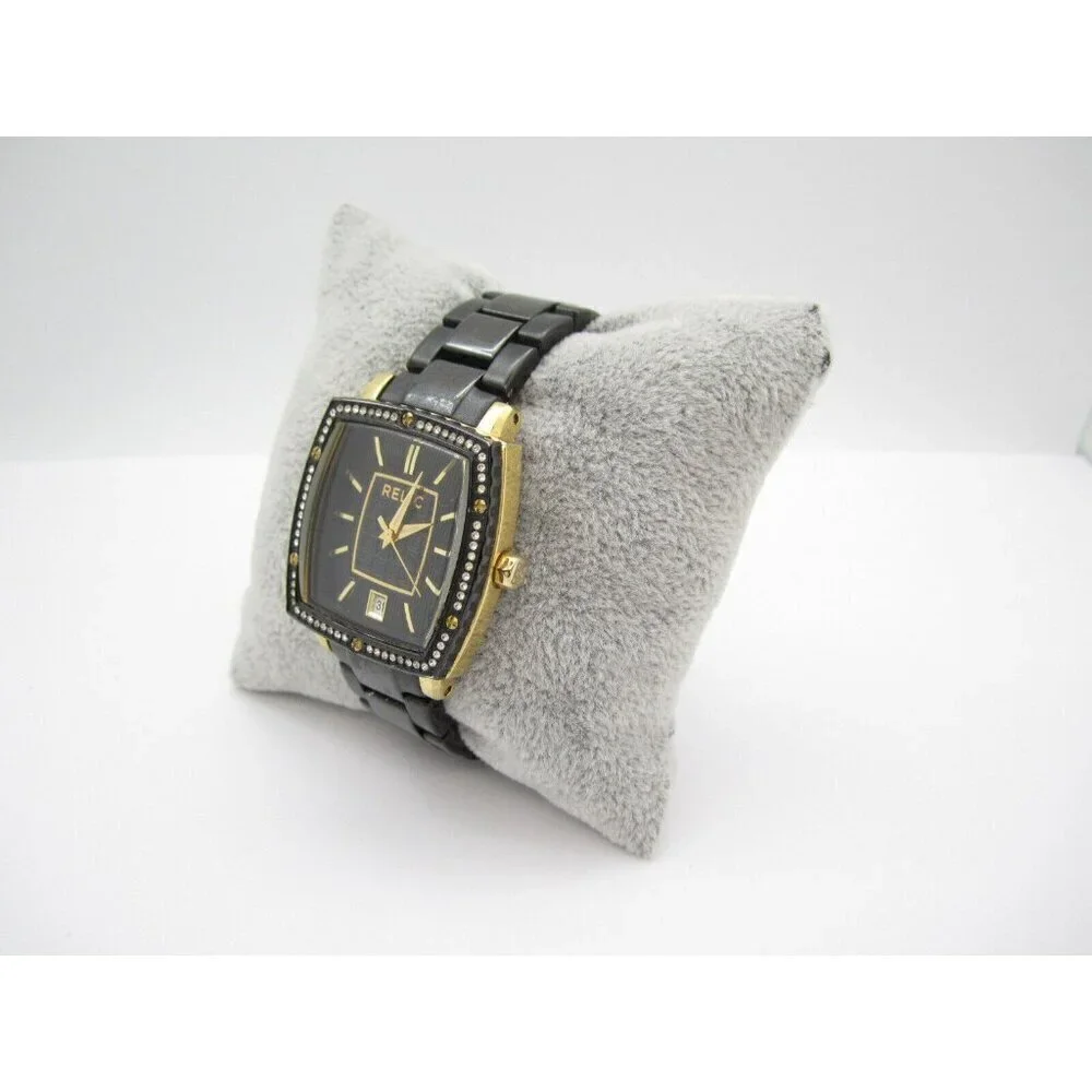 Women Relic Crystals Quartz WR Analog 30mm‎ Tank Watch (H180) 